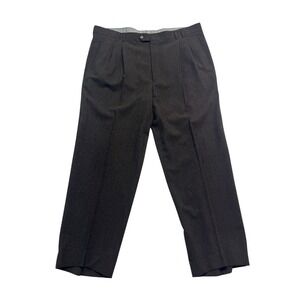 St Croix 42x32 Dark Brown Luxury Soft Touch Pants Wool Blend Italy Relaxed